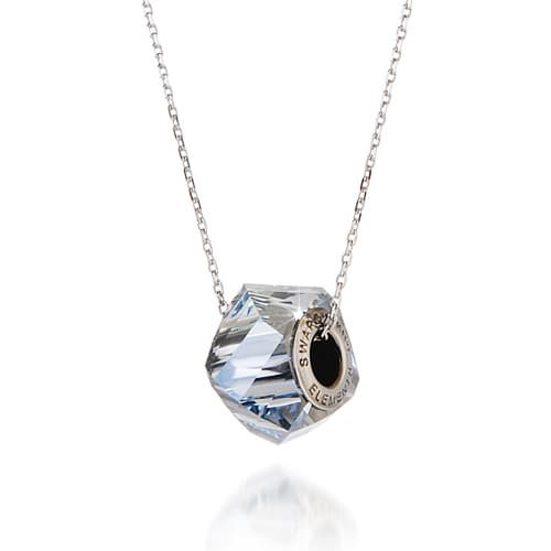 Swarovski Crystal Solitaire Silver Chain Necklace